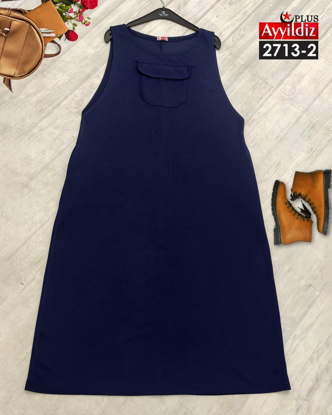 سارافون جلو جیب سایز بزرگ زنانه کد 2713