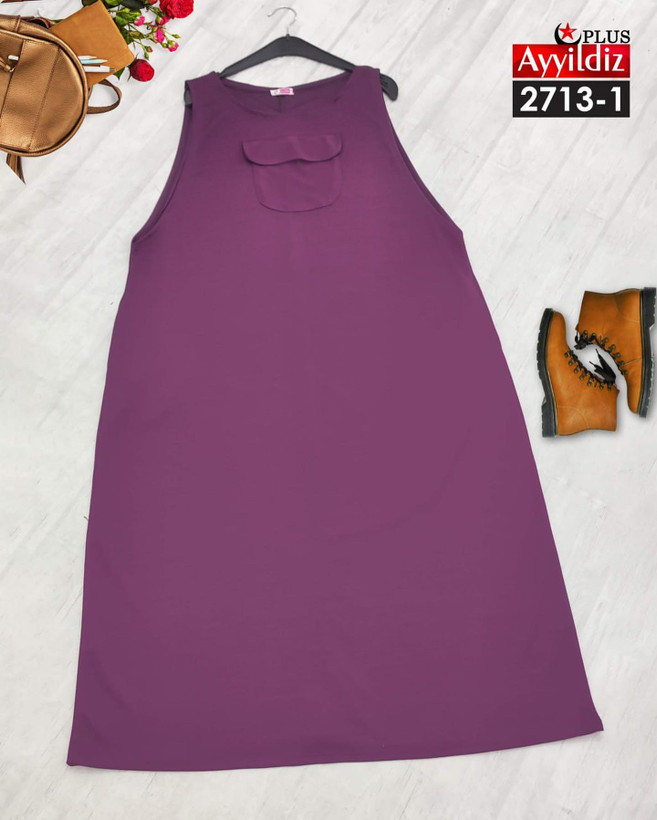 سارافون جلو جیب سایز بزرگ زنانه کد 2713