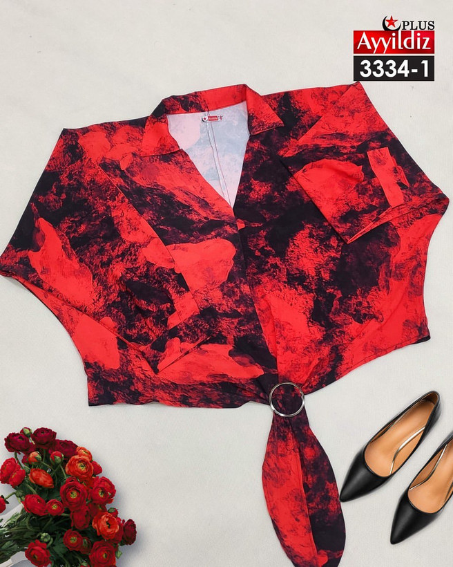 شومیز مجلسی زنانه سایز بزرگ کد 3334/1