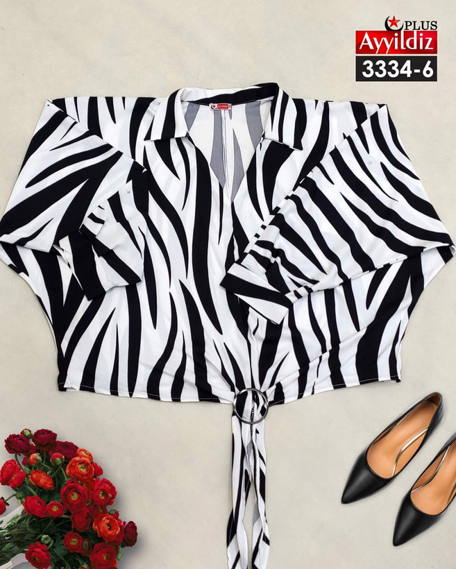 شومیز مجلسی زنانه سایز بزرگ کد 3334/1