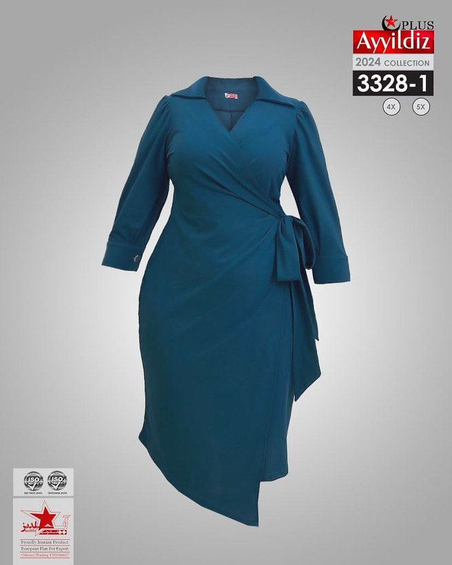 پیراهن مجلسی زنانه سایز بزرگ کد 3328