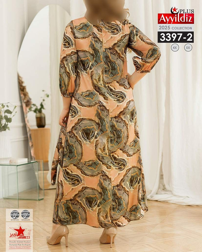 پیراهن مجلسی زنانه سایز بزرگ کد 3397