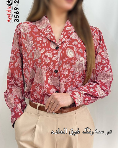 شومیز مجلسی ترند زنانه سایز بزرگ کد 3569