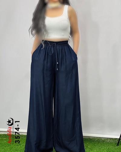 شلوار لی کاغذی نازک زنانه سایز بزرگ کد 3574