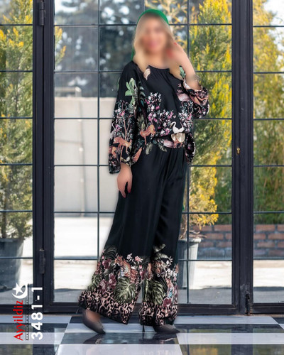 ست شومیز شلوار زنانه خنک سایز بزرگ کد 3481