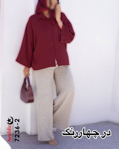 شومیز مجلسی زنانه سایز بزرگ کد 7236