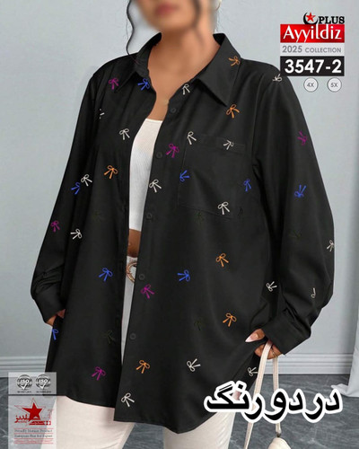 شومیز مجلسی زنانه سایز بزرگ کد 3547