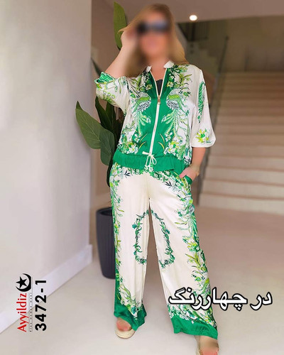 ست سیوشرت شلوار مجلسی زنانه سایز بزرگ کد 3472