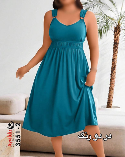 پیراهن عروسکی زنانه سایز بزرگ کد 3551