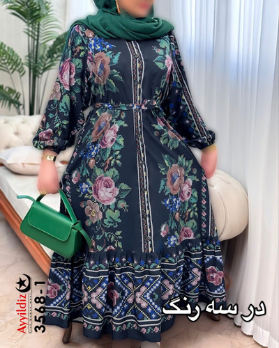 پیراهن مجلسی زنانه سایز بزرگ کد 3568