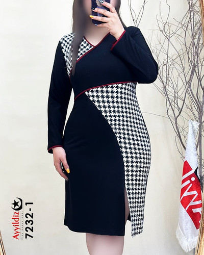 پیراهن مجلسی زنانه سایز بزرگ کد 7232 (سفارشی دوزی 10 روز )