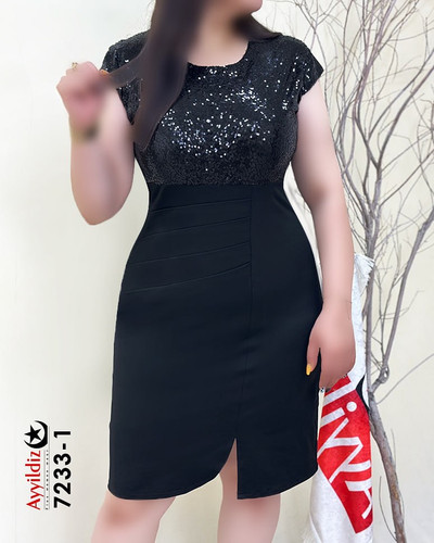 پیراهن مجلسی زنانه سایز بزرگ کد 7233