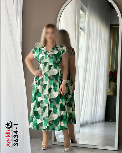 پیراهن / مجلسی /ساحلی زنانه سایز بزرگ کد 3634