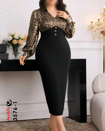 پیراهن مجلسی زنانه شیک سایز بزرگ کد 3576