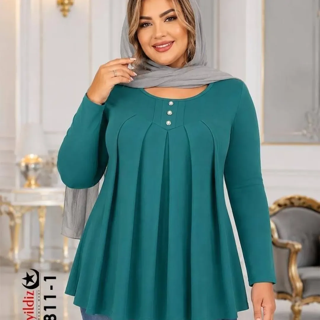 بلوز مجلسی سایز بزرگ زنانه کد 1811