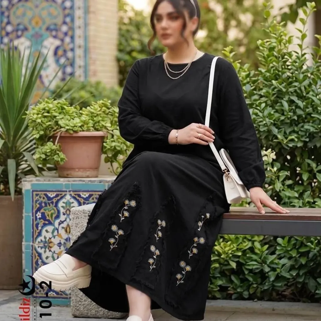 کفتان الیاف سایز بزرگ زنانه کد 7410