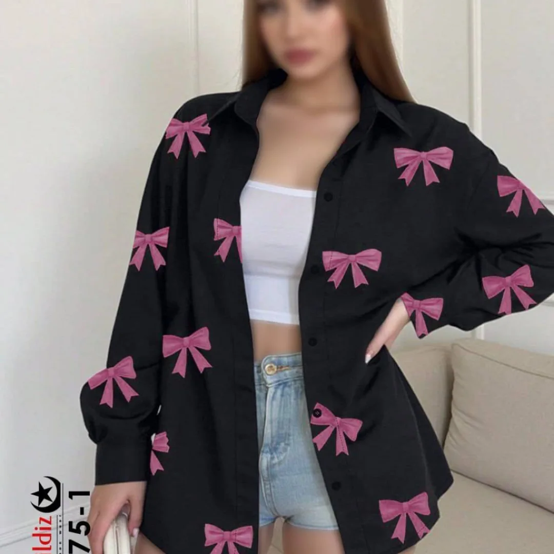 شومیز مجلسی پاپیونی سایز بزرگ کد 3675