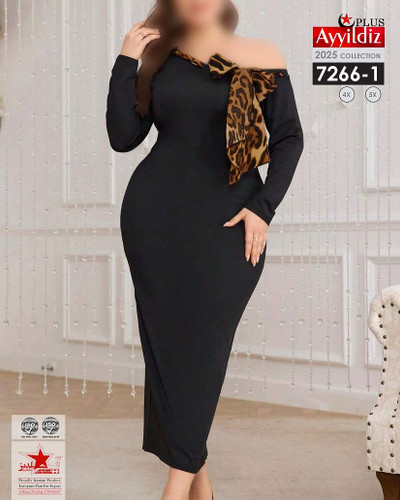 پیراهن مجلسی سایز بزرگ زنانه کد 7266