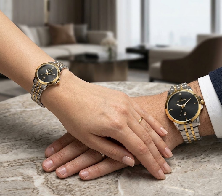 ست ساعت زنانه و مردانه رومانسون ROMANSON کد 369548/۱