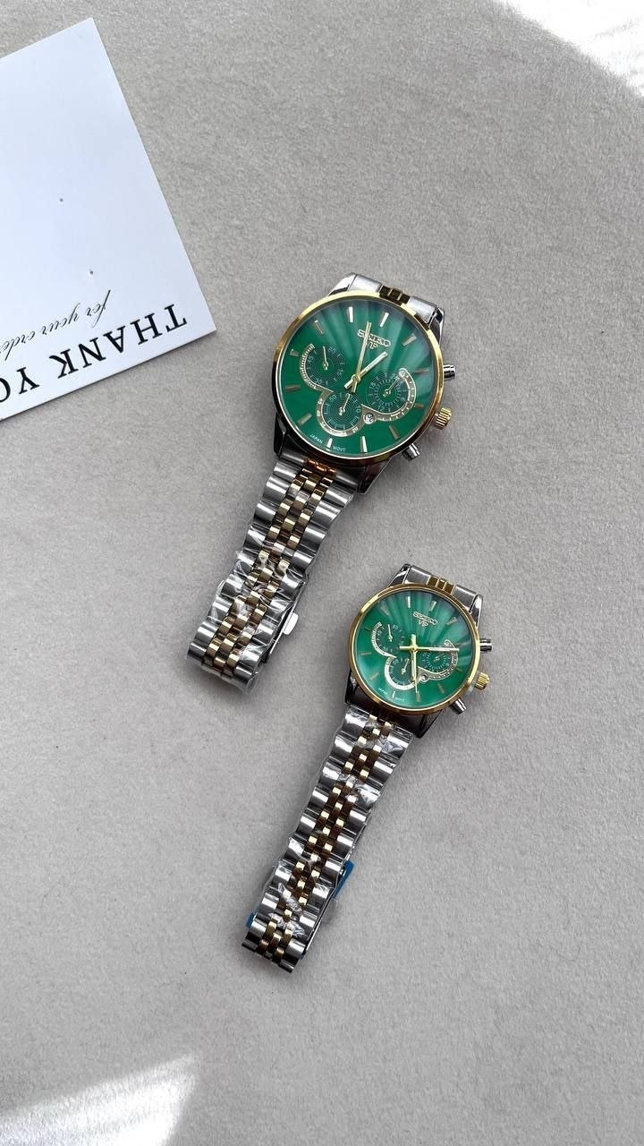 ست ساعت مچی زنانه و مردانه سیکو VIP | طرح کوکو کد ۳۶۹۶۱۰/۱